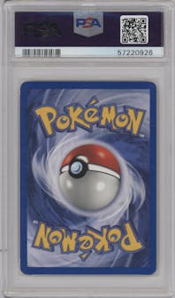 Blaine's Charizard from the 2000 Pokemon GH set graded by PSA and given an overall grade of 7.
