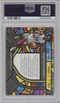 Jonathan Kuminga from the 2021-22 Panini Prizm Draft Picks set graded by PSA and given an overall grade of 10.