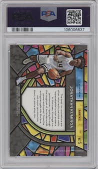 Jonathan Kuminga from the 2021-22 Panini Prizm Draft Picks set graded by PSA and given an overall grade of 10.