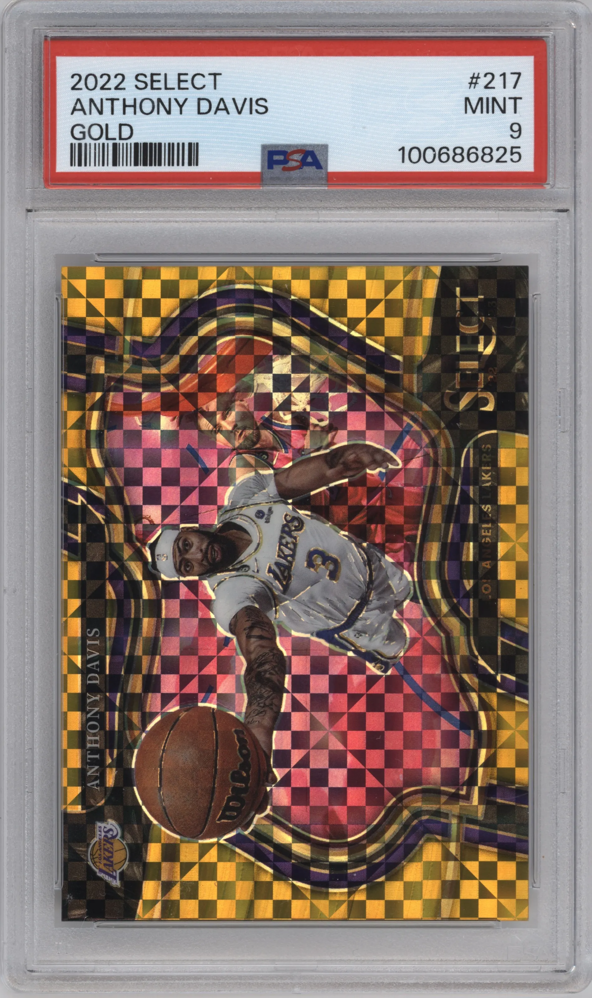 2022 Panini Select Courtside Anthony Davis Gold PSA 9