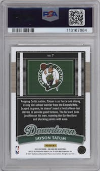 Jayson Tatum from the 2023-24 Panini One and One set graded by PSA and given an overall grade of 10.