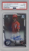 Juan Soto from the 2016 Bowman Chrome set graded by PSA and given an overall grade of 10.