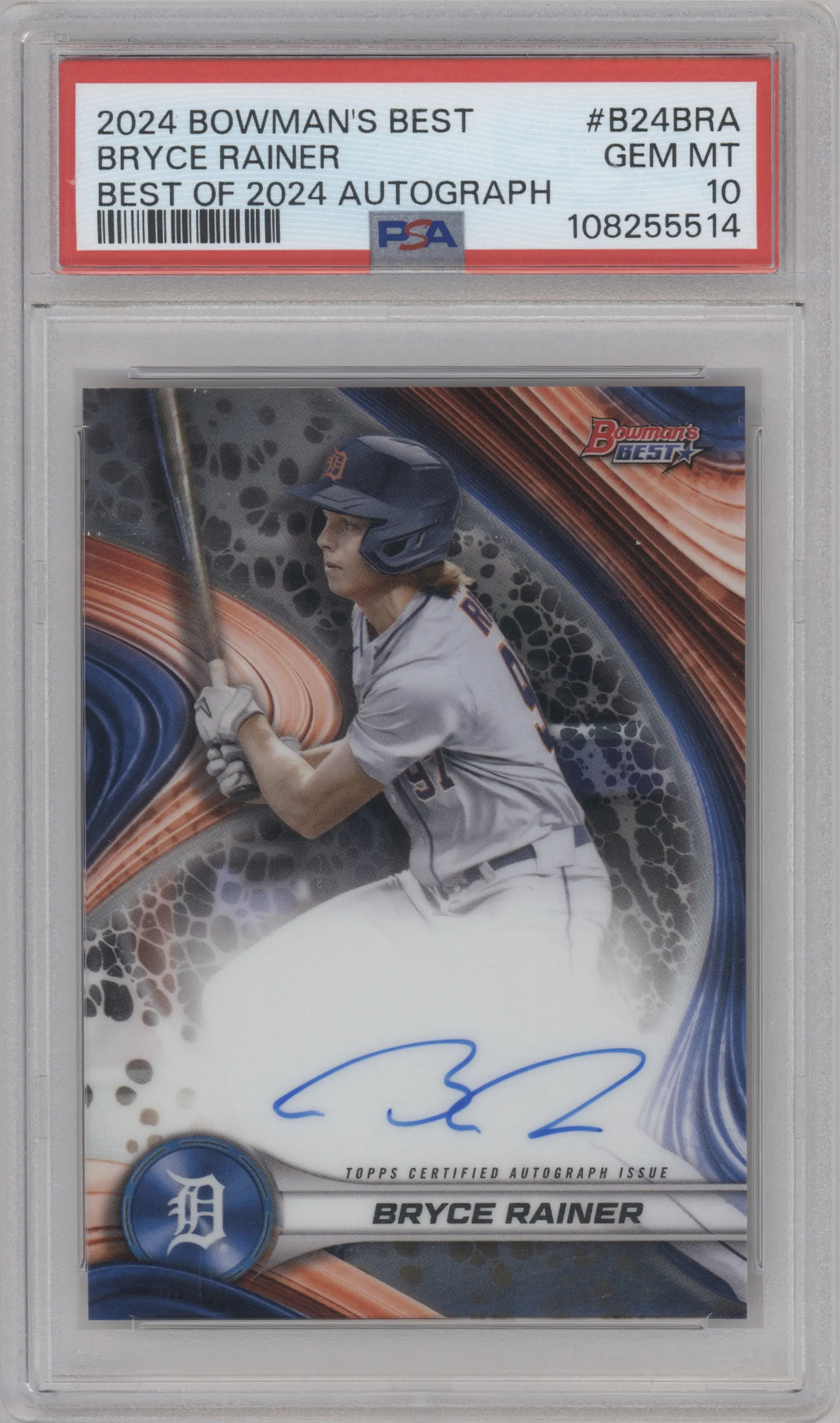 2024 Bowman's Best Best of 24 Auto Bryce Rainer PSA 10