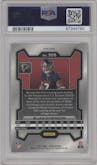 Bijan Robinson from the 2023 Panini Prizm set featuring a Silver Prizm parallel graded by PSA and given an overall grade of 10.