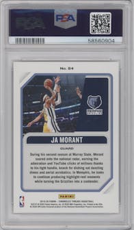 Ja Morant from the 2019-20 Panini Chronicles  set graded by PSA and given an overall grade of 10.
