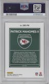 Patrick Mahomes II from the 2023 Donruss Optic set graded by PSA and given an overall grade of 9.