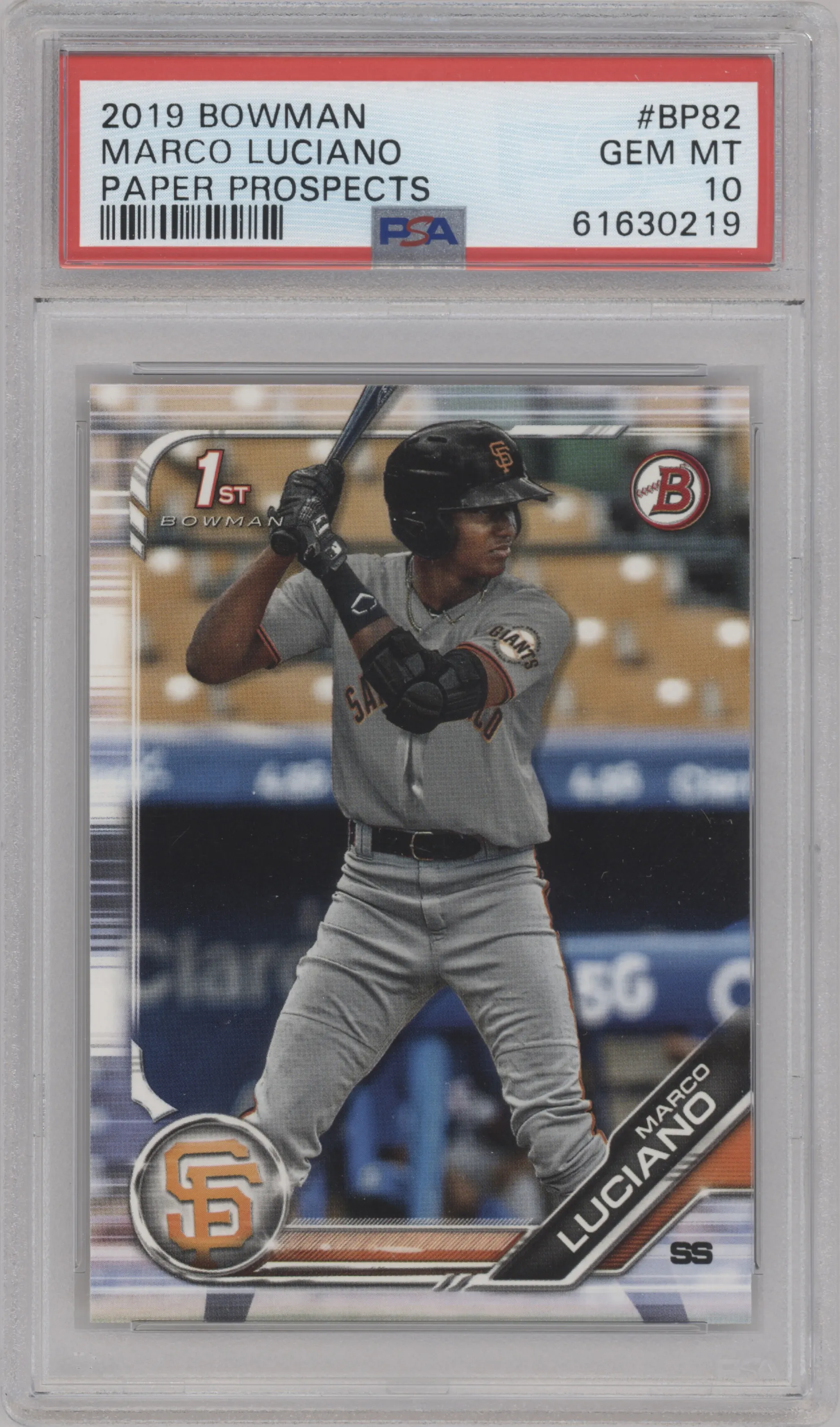 2019 Bowman Prospect Marco Luciano PSA 10