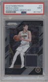 Nikola Jokic from the 2018-19 Panini Prizm set graded by PSA and given an overall grade of 9.