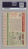 Warren Spahn from the 1955 Topps set graded by PSA and given an overall grade of 4.