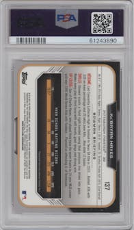 Ke'Bryan Hayes from the 2015 Bowman Draft set graded by PSA and given an overall grade of 9.