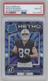 Brock Bowers from the 2024 Donruss set graded by PSA and given an overall grade of 10.