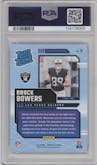 Brock Bowers from the 2024 Donruss set graded by PSA and given an overall grade of 10.