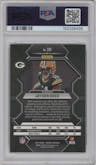 Jayden Reed from the 2023 Panini Mosaic set featuring a Red Sparkle parallel graded by PSA and given an overall grade of 10.