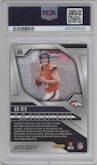 Bo Nix from the 2024 Panini Prizm set graded by PSA and given an overall grade of 10.