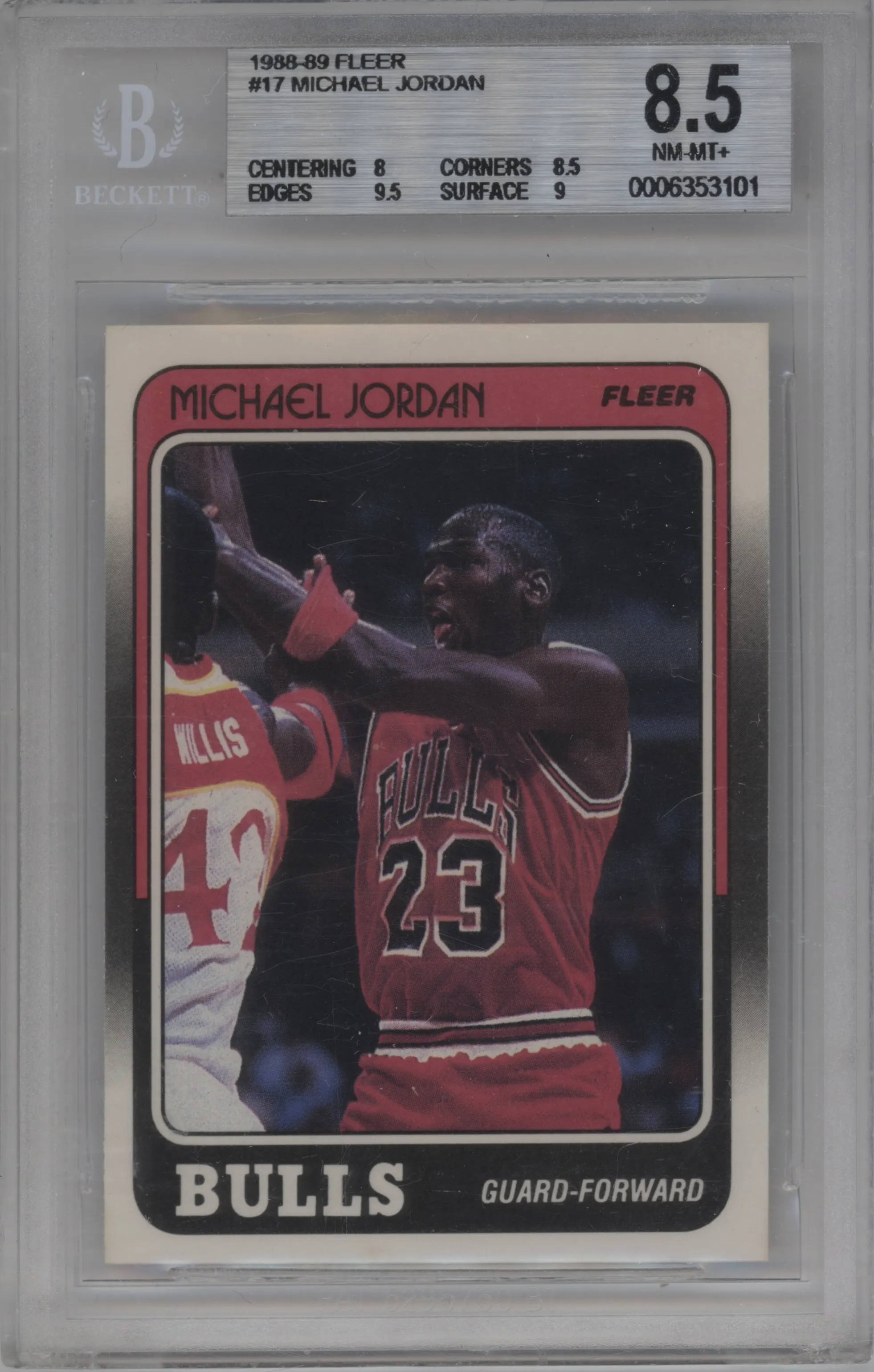 1988 Fleer Michael Jordan #17 BGS 8.5