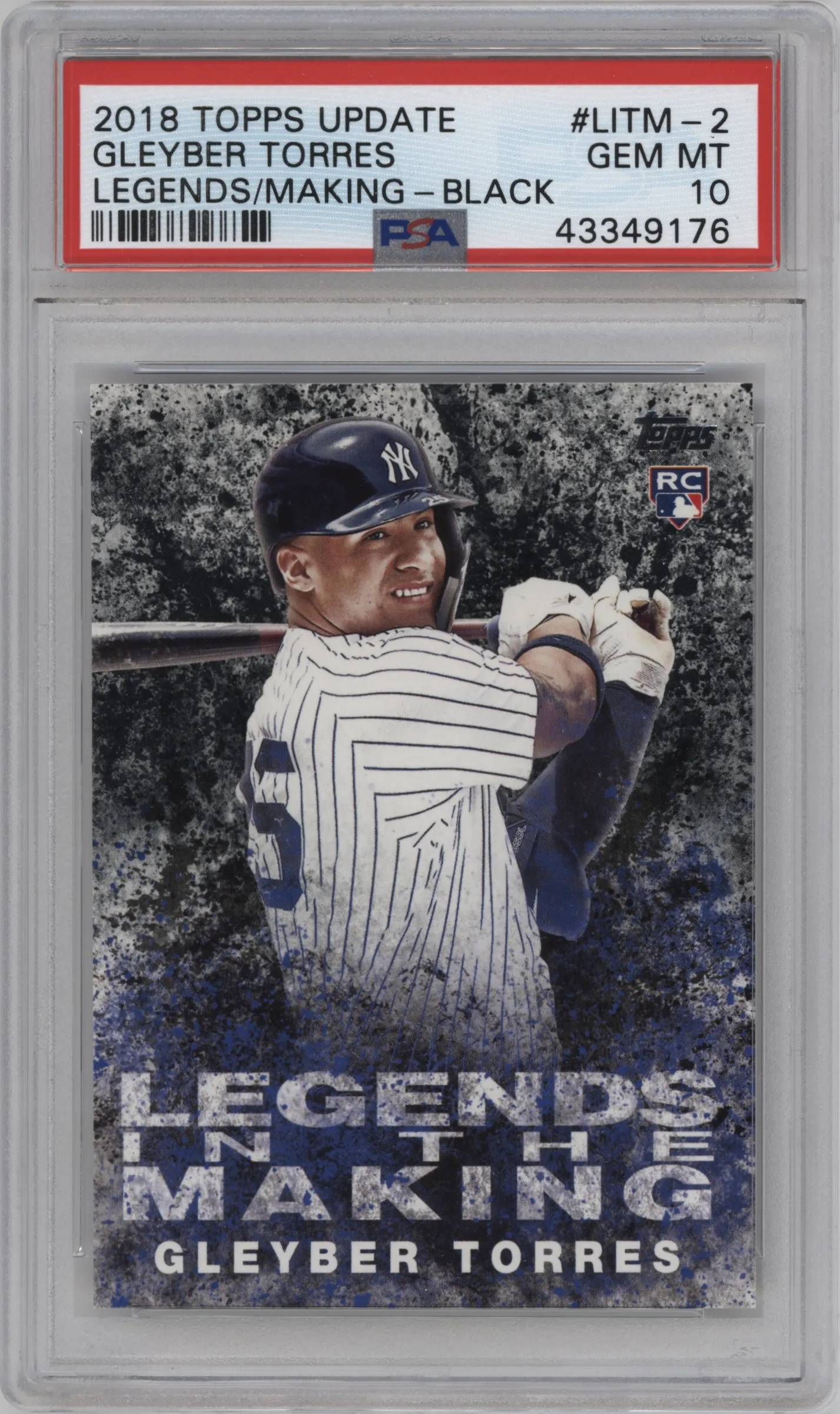 2018 Topps Update LITM Gleyber Torres Black #LITM-2 PSA 10