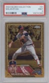 Nolan Ryan from the 2023 Topps Gilded Collection set graded by PSA and given an overall grade of 9.