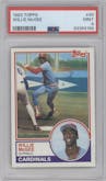 Willie McGee from the 1983 Topps set graded by PSA and given an overall grade of 9.