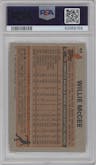 Willie McGee from the 1983 Topps set graded by PSA and given an overall grade of 9.