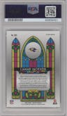 Lamar Jackson from the 2020 Panini Mosaic set graded by PSA and given an overall grade of 10.