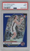 Caitlin Clark from the 2024 Panini Prizm WNBA set featuring a Blue Prizm parallel graded by PSA and given an overall grade of 9.