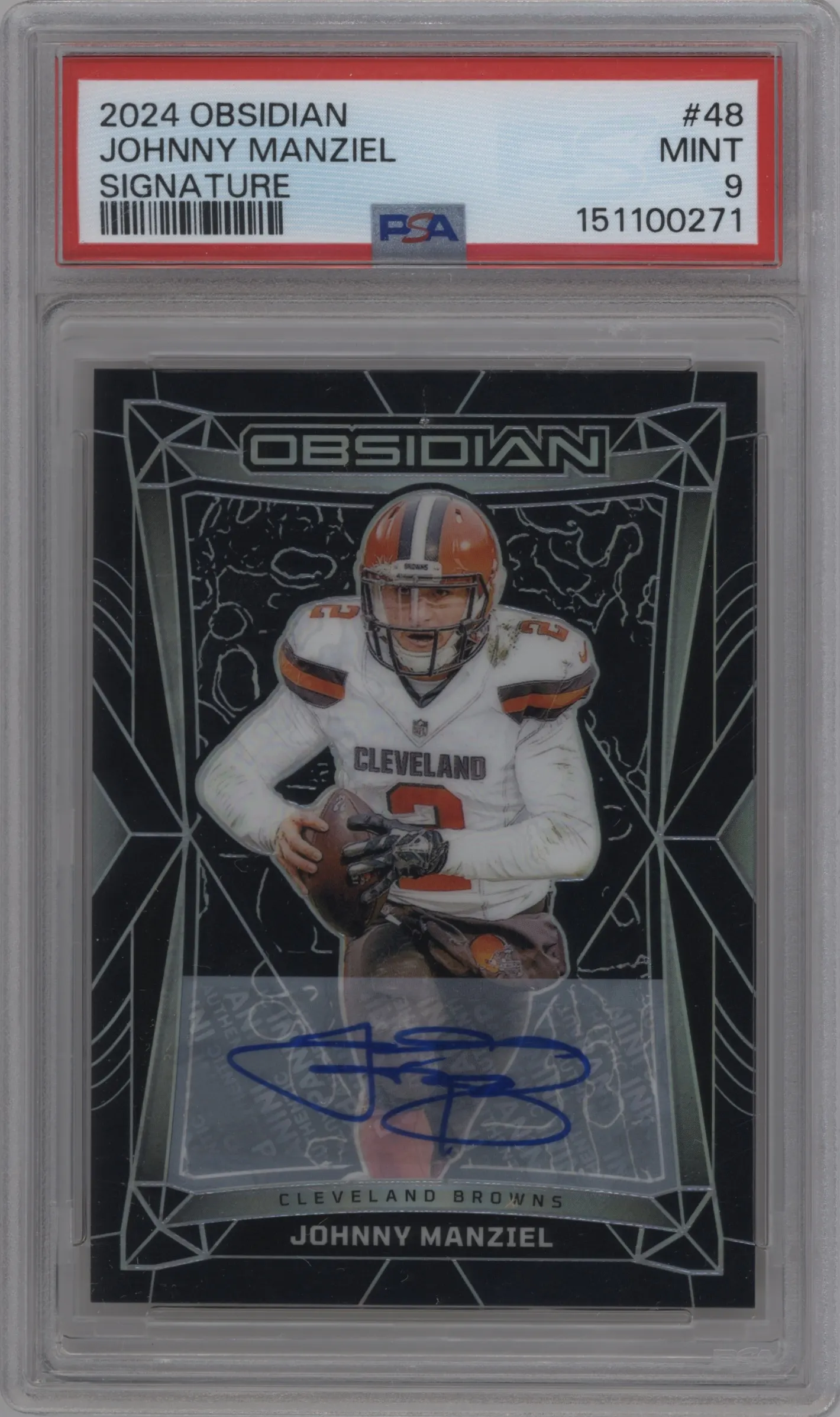 2024 Panini Obsidian Sig. Johnny Manziel PSA 9