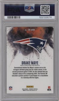 Drake Maye from the 2024 Panini Phoenix set graded by PSA and given an overall grade of 9.