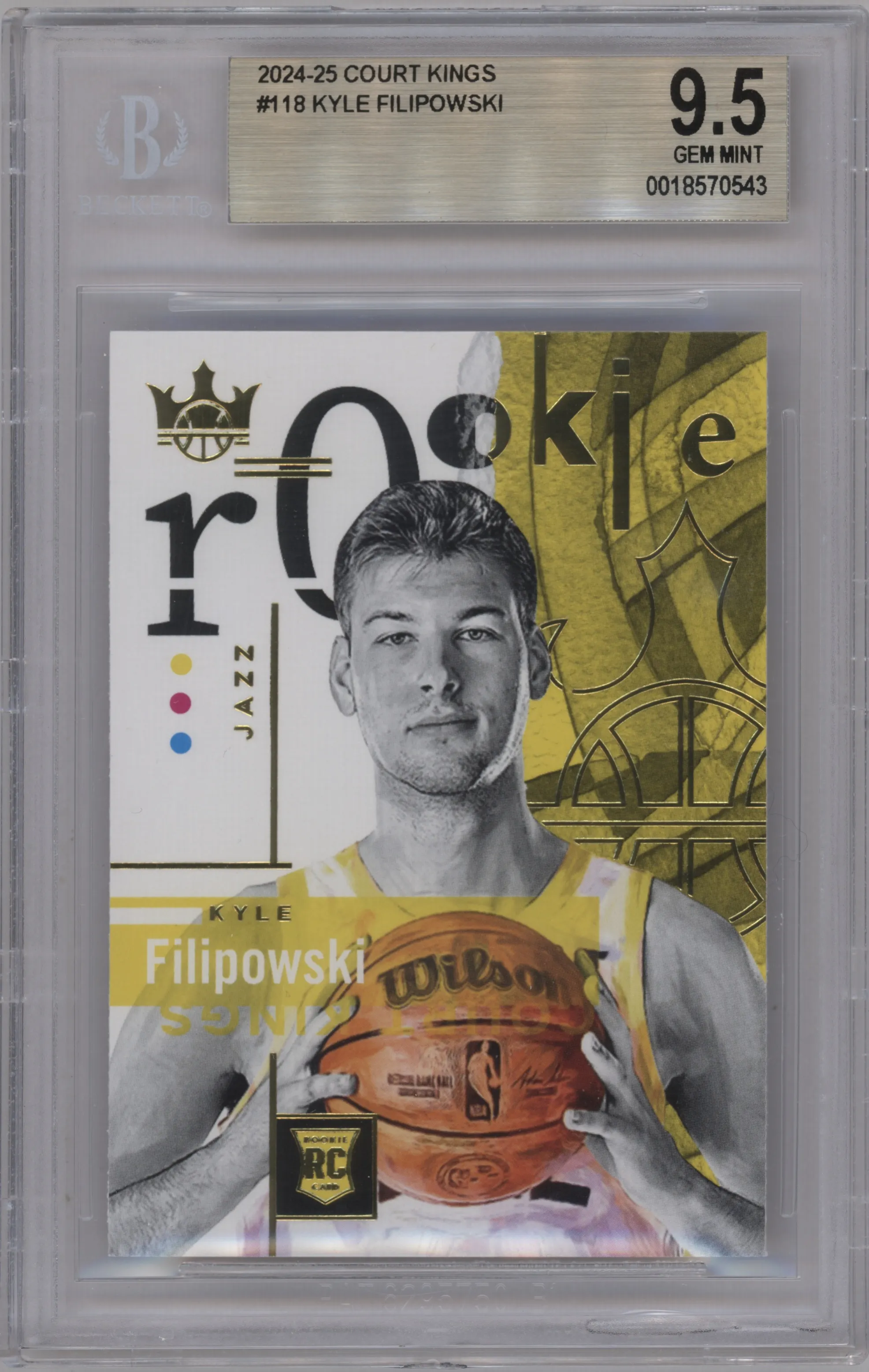 2024 Panini Court Kings Rookies I Kyle Filipowski #118 BGS 9.5