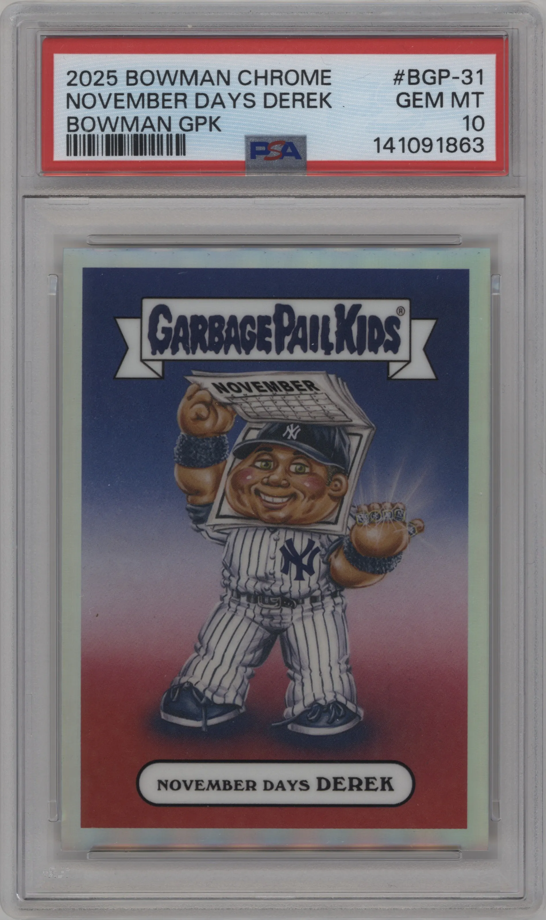2025 Bowman Chrome Bowman GPK Derek Jeter #BGP-31 PSA 10