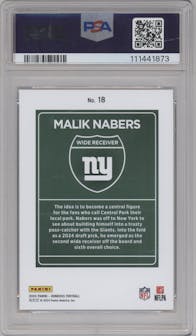 Malik Nabers  from the 2024 Donruss set graded by PSA and given an overall grade of 8.
