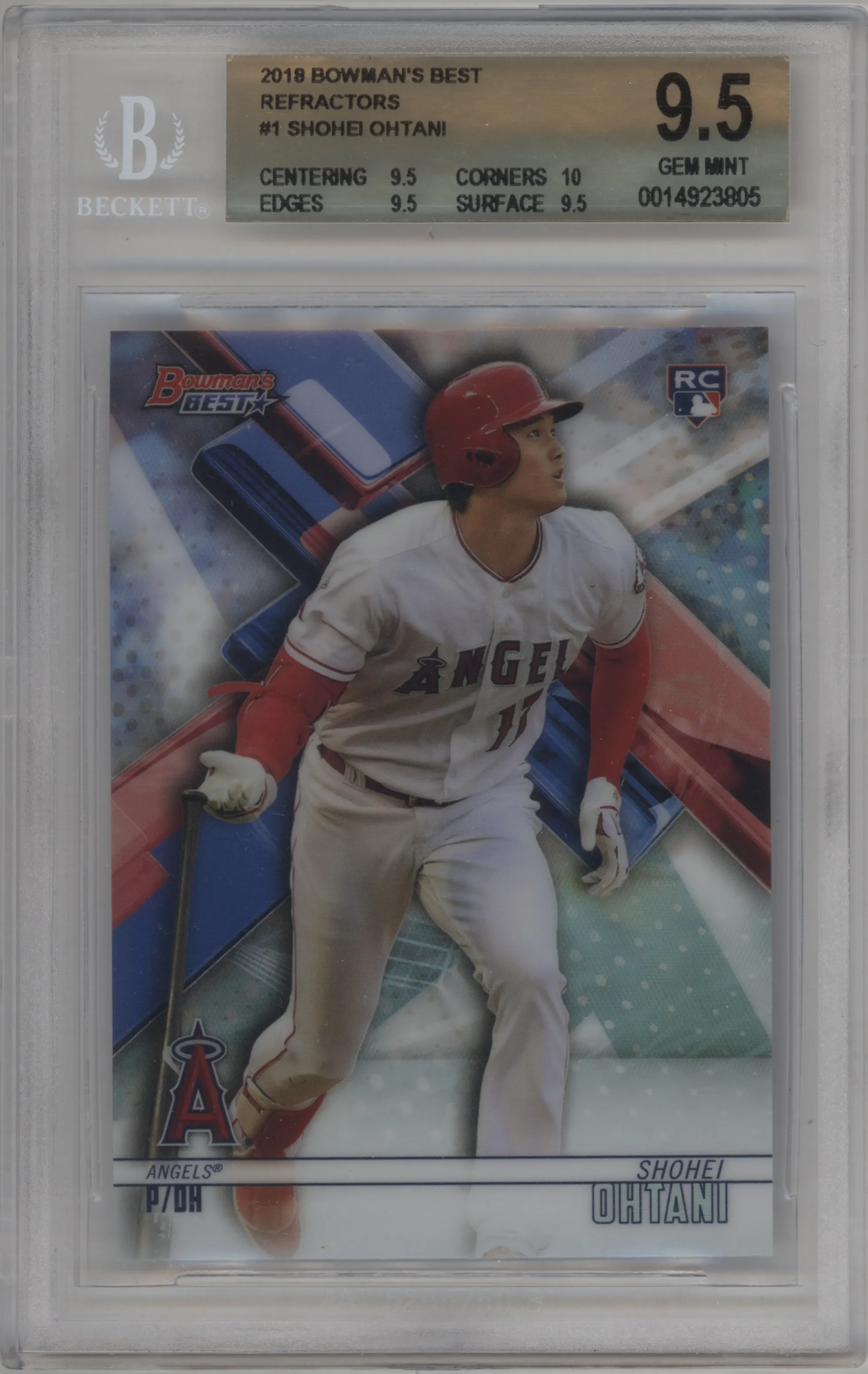 2018 Bowman’s Best Shohei Ohtani Refractor BGS 9.5