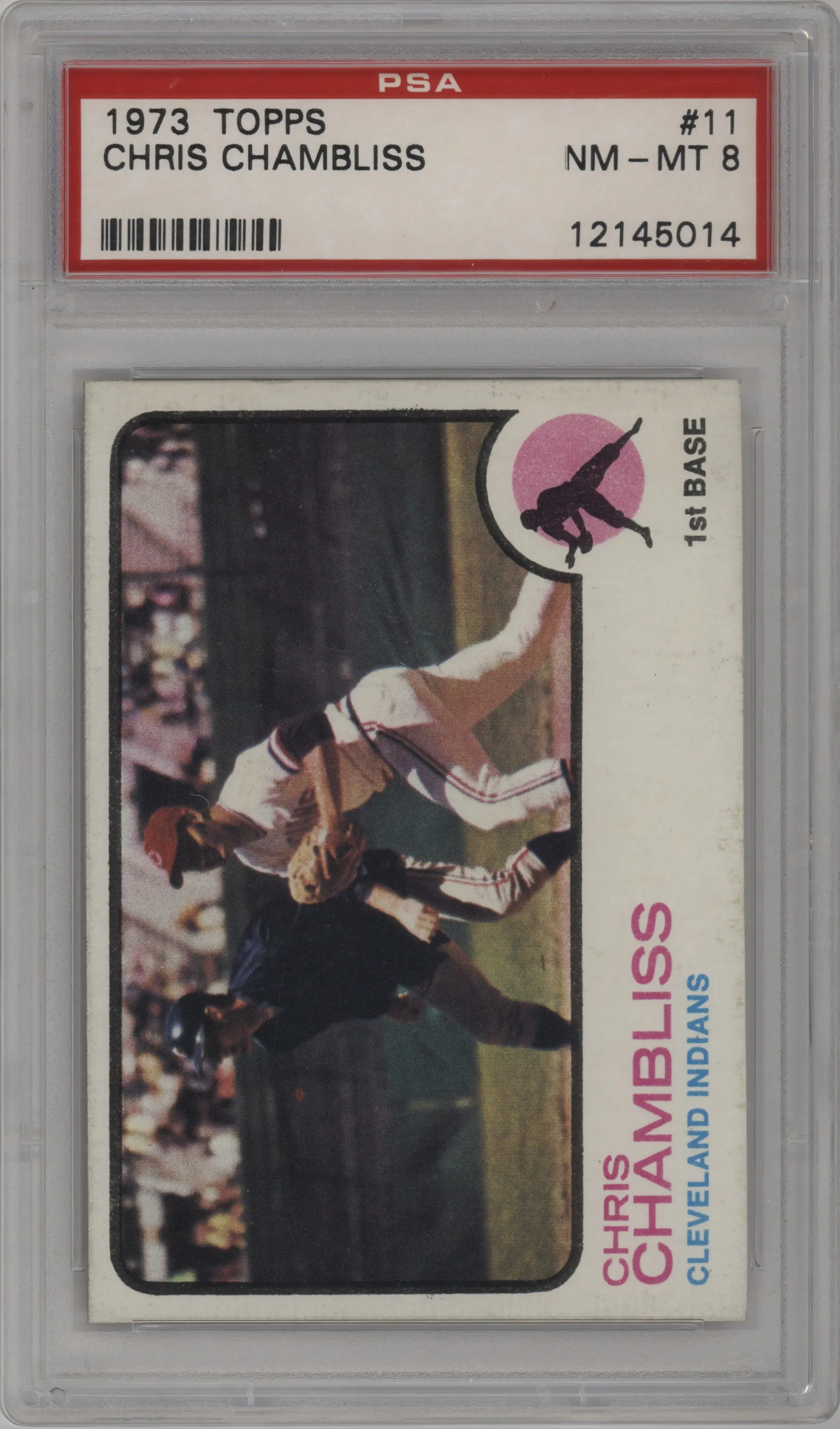 1973 Topps Chris Chambliss PSA 8