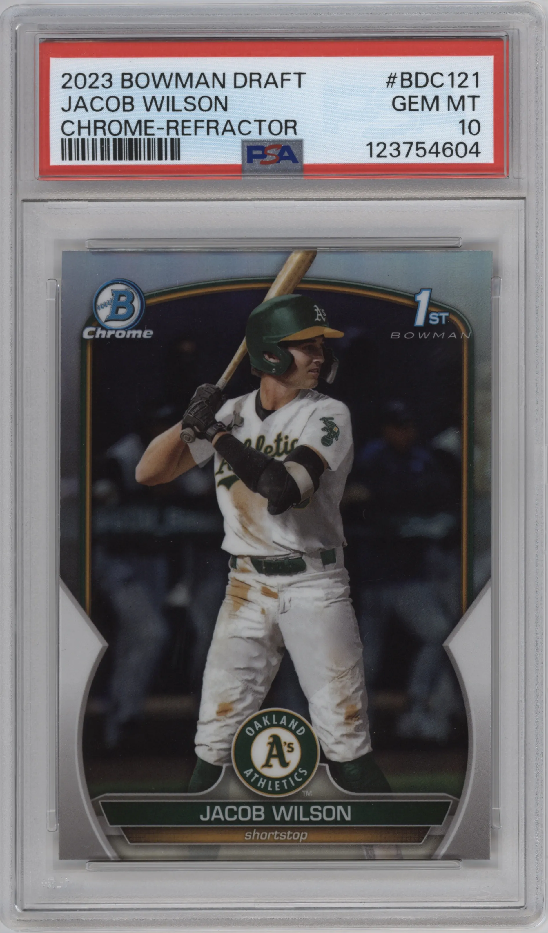 2023 Bowman Draft Chrome Jacob Wilson Refractor PSA 10