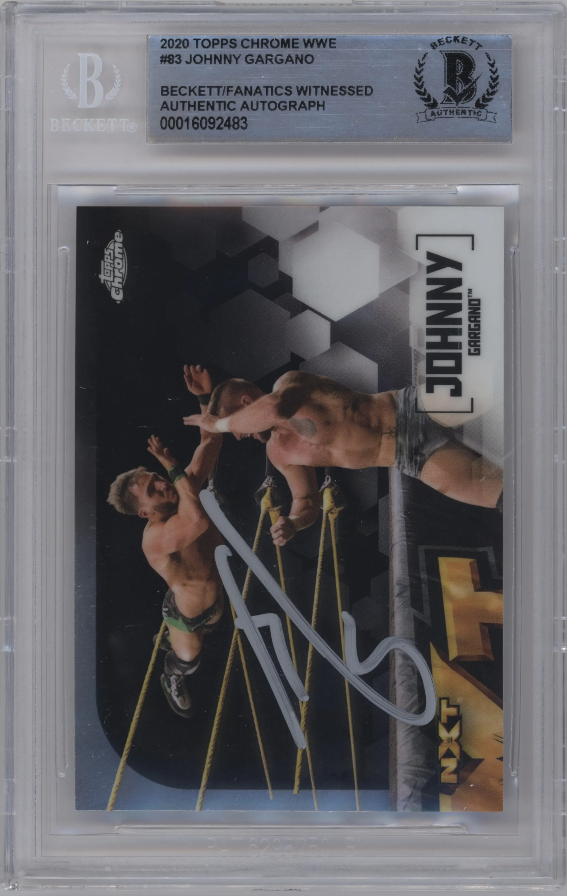 2020 Topps Chrome WWE Johnny Gargano BGS AUTHENTIC BGS