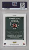 Ja'Marr Chase from the 2021 Panini Donruss Optic set graded by PSA and given an overall grade of 10.