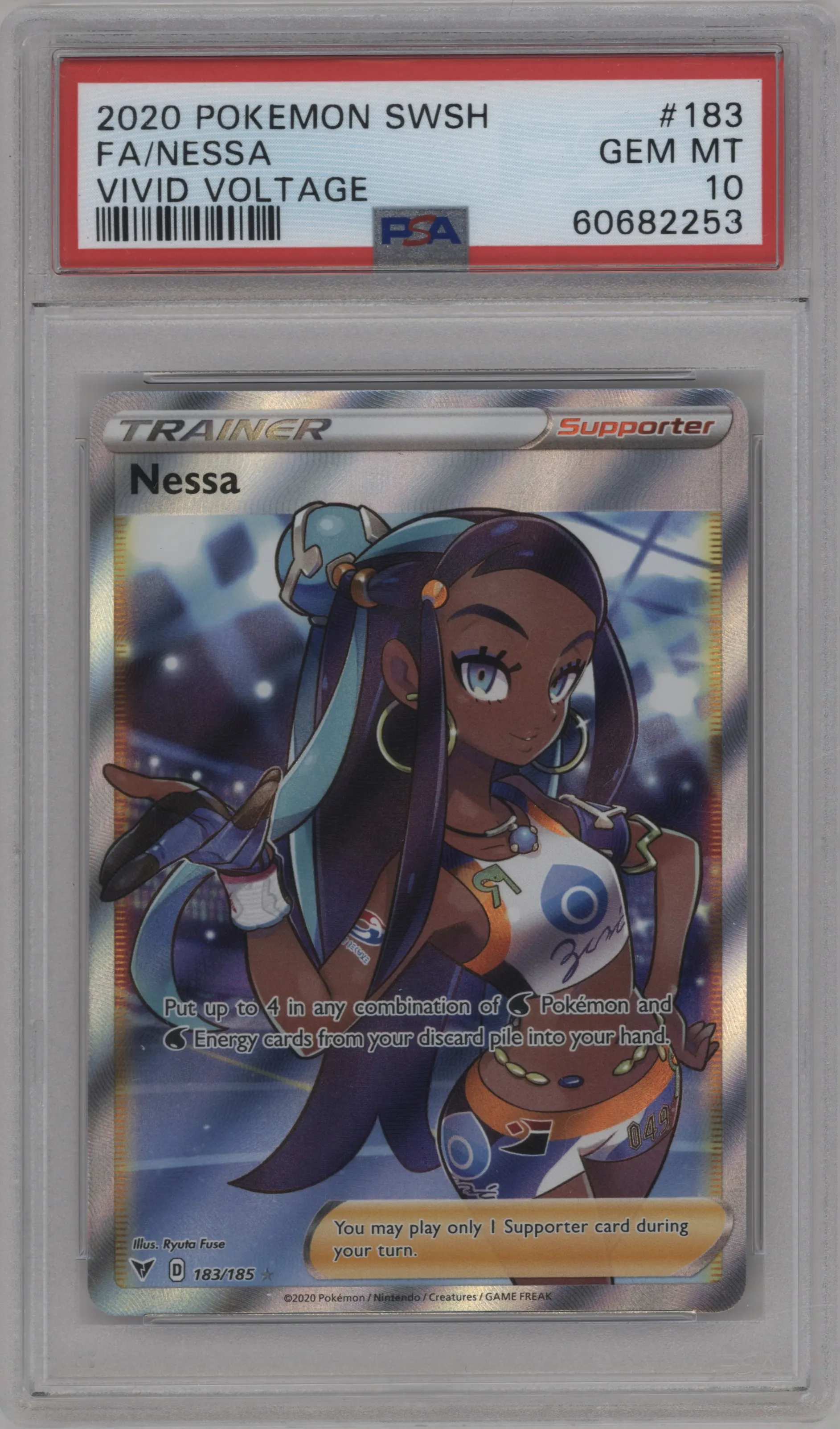 2020 Pokemon SWSH Vivid Voltage Nessa #183 PSA 10