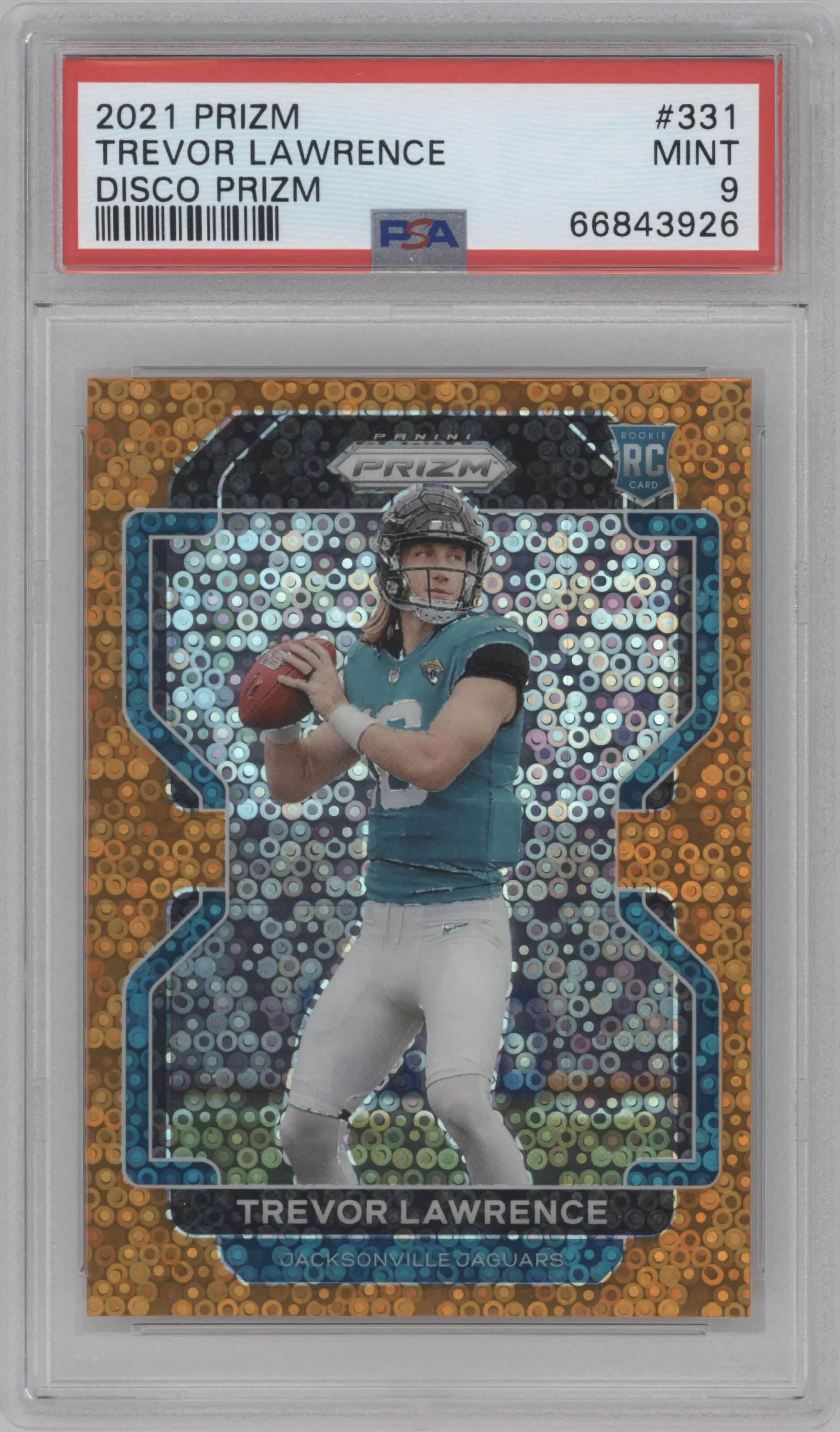 2021 Panini Prizm Trevor Lawrence Disco PSA 9
