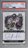 Randy Moss  from the 2018 Panini Impeccable set graded by PSA and given an overall grade of 9.