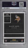 Randy Moss  from the 2018 Panini Impeccable set graded by PSA and given an overall grade of 9.