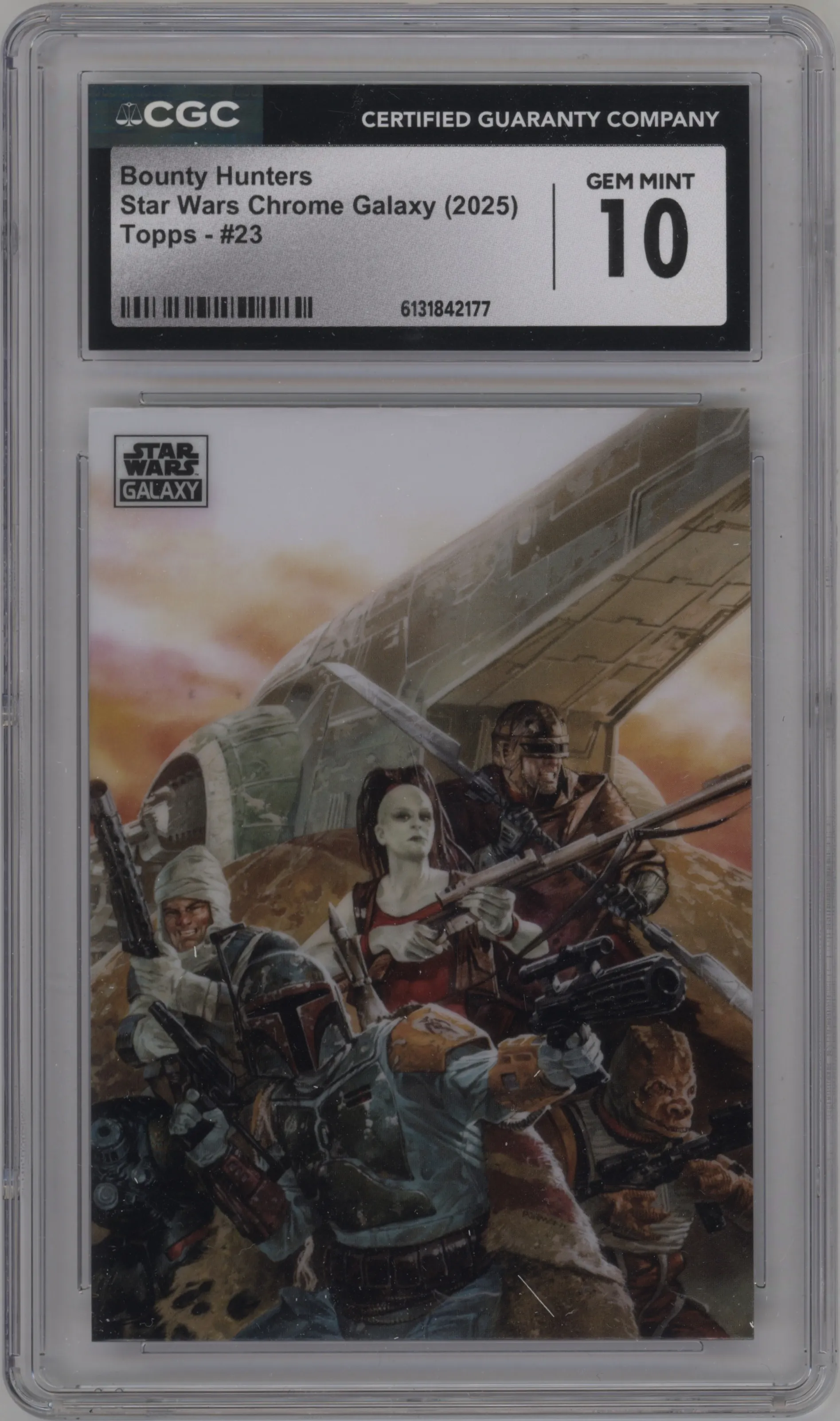 2025 Topps Chrome Star Wars Galaxy Bounty Hunters CGC 10