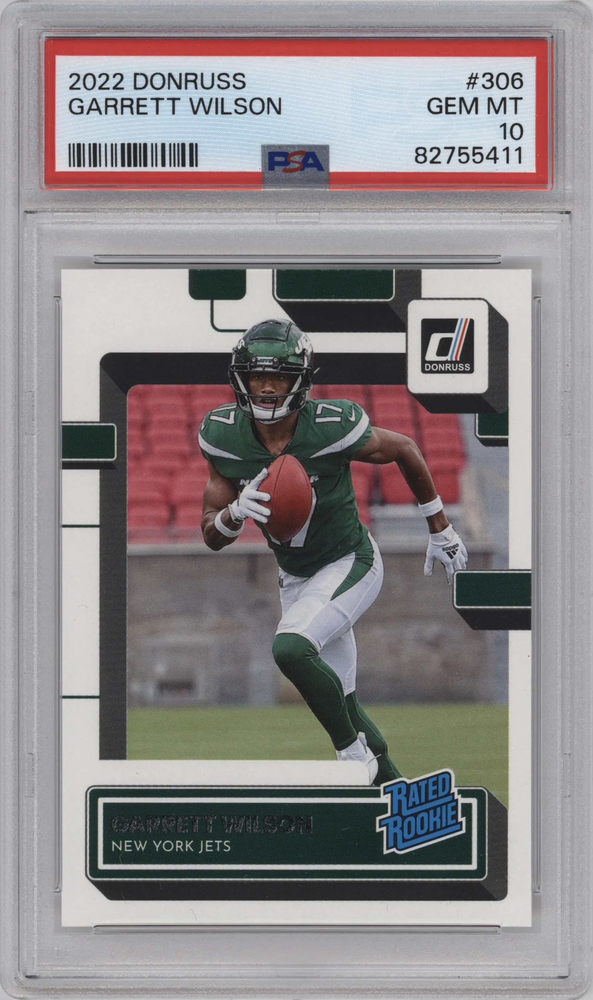 2022 Panini Donruss Rated Rookie Garrett Wilson PSA 10