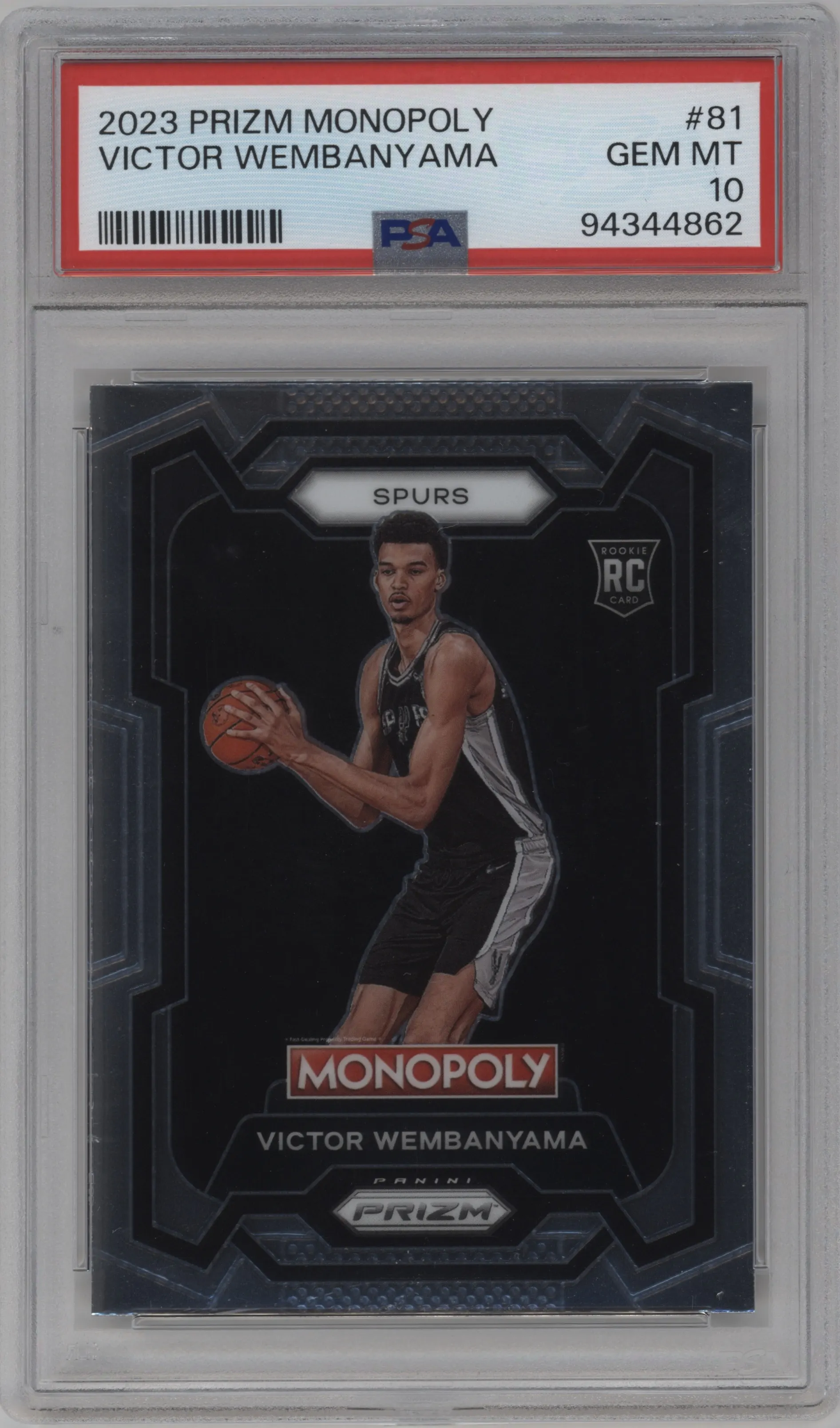 2023 Panini Prizm Monopoly Victor Wembanyama PSA 10