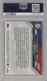 Aaron Judge from the 2024-25 Topps Now Off-Season set graded by PSA and given an overall grade of 10.