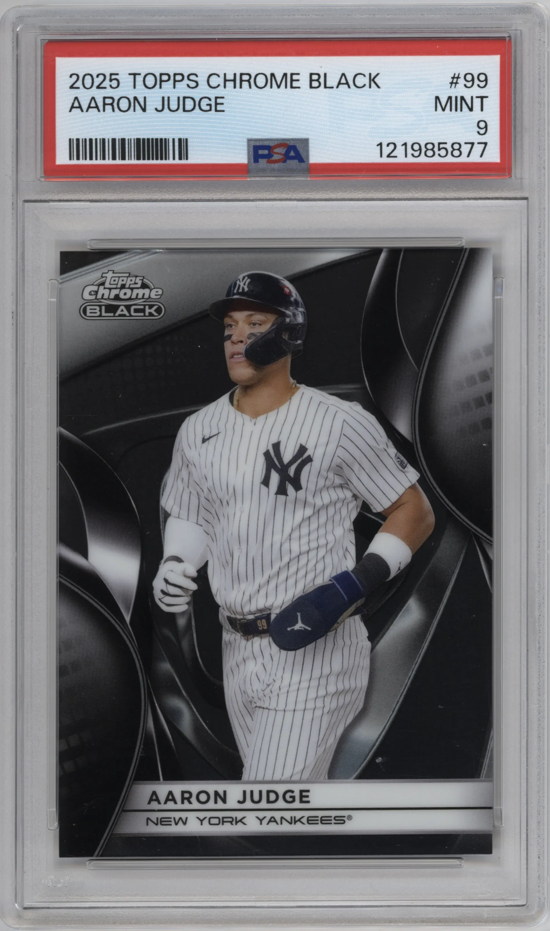 2025 Topps Chrome Black Aaron Judge #99 PSA 9