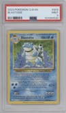 Blastoise from the 2023 Pokemon CLB set graded by PSA and given an overall grade of 9.