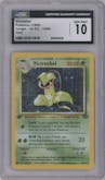 Victreebel from the 1999 Pokemon set graded by CSG and given an overall grade of 10.