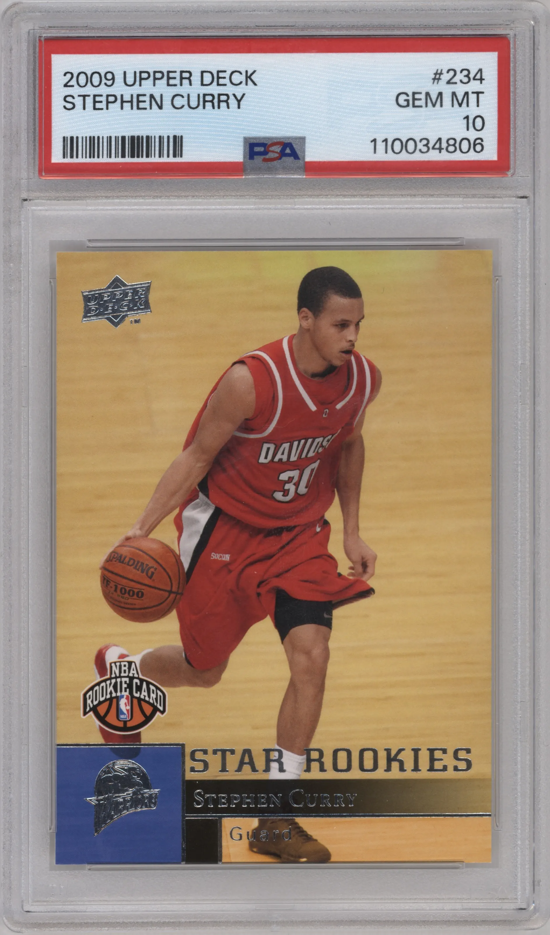 2009 Upper Deck Stephen Curry #234 PSA 10