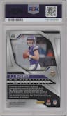 J.J. McCarthy from the 2024 Panini Prizm set graded by PSA and given an overall grade of 10.