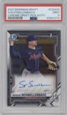 Spencer Schwellenbach from the 2021 Bowman Draft set graded by PSA and given an overall grade of 9.