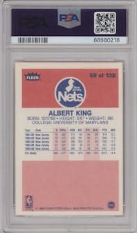 Albert King from the 1986-87 Fleer set graded by PSA and given an overall grade of 7.